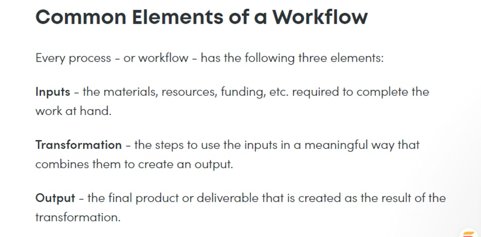 Common Elements of a Workflow